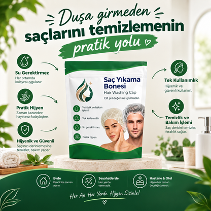 Su Gerektirmeyen Saç Yıkama Bonesi